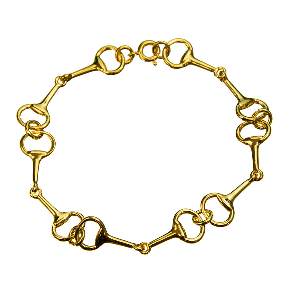 122628g Snaffle Bit Bracelet, Gold Plated