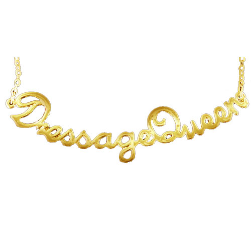 122620g 2.5 In. Dressage Queen Necklace - Gold Plate