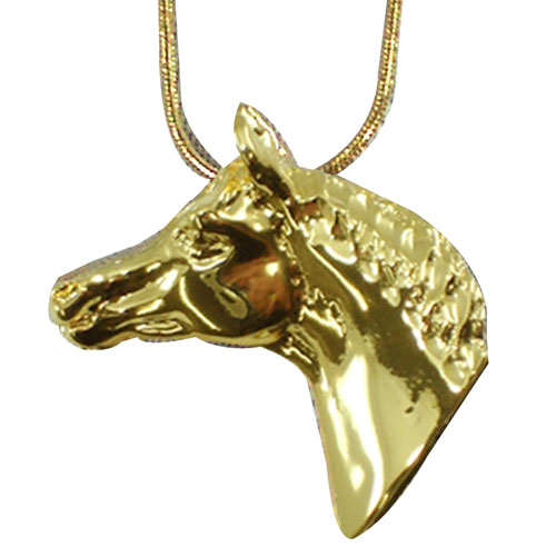 160118 Classic Foal Pendant, Gold Plated