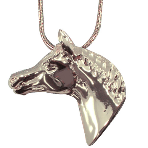 160118p Classic Foal Pendant, Platinum Plated