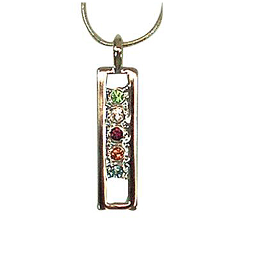 246101p Colored Crystal Pendant, Platinum Plated