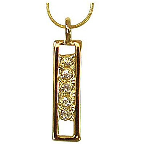 246101cg Clear Crystal Pendant, Gold Plated
