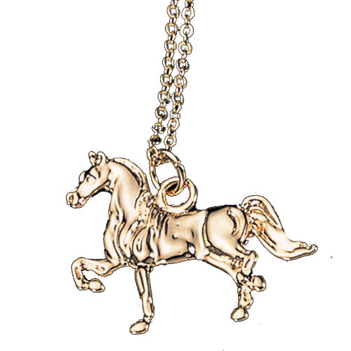 160135 Show Horse Pendant, Gold Plated