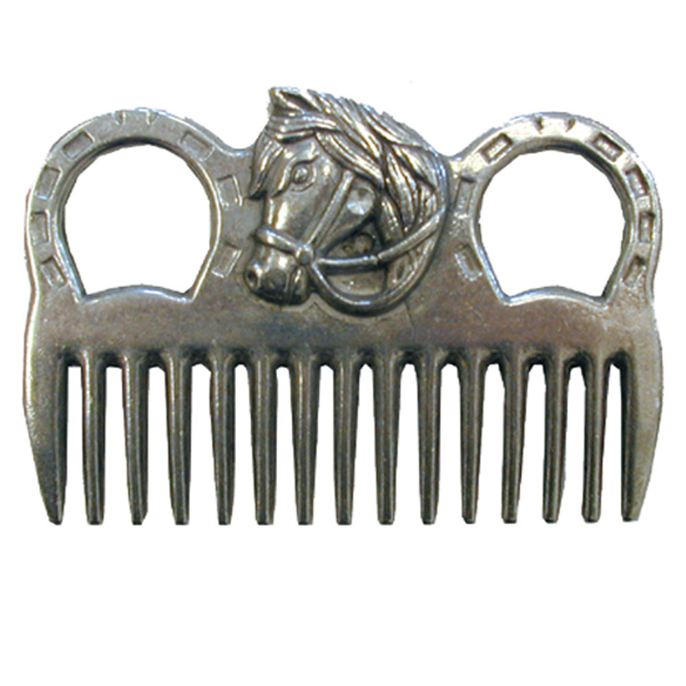 106296 3.5 In. Aluminum Mane Comb With Horse Head