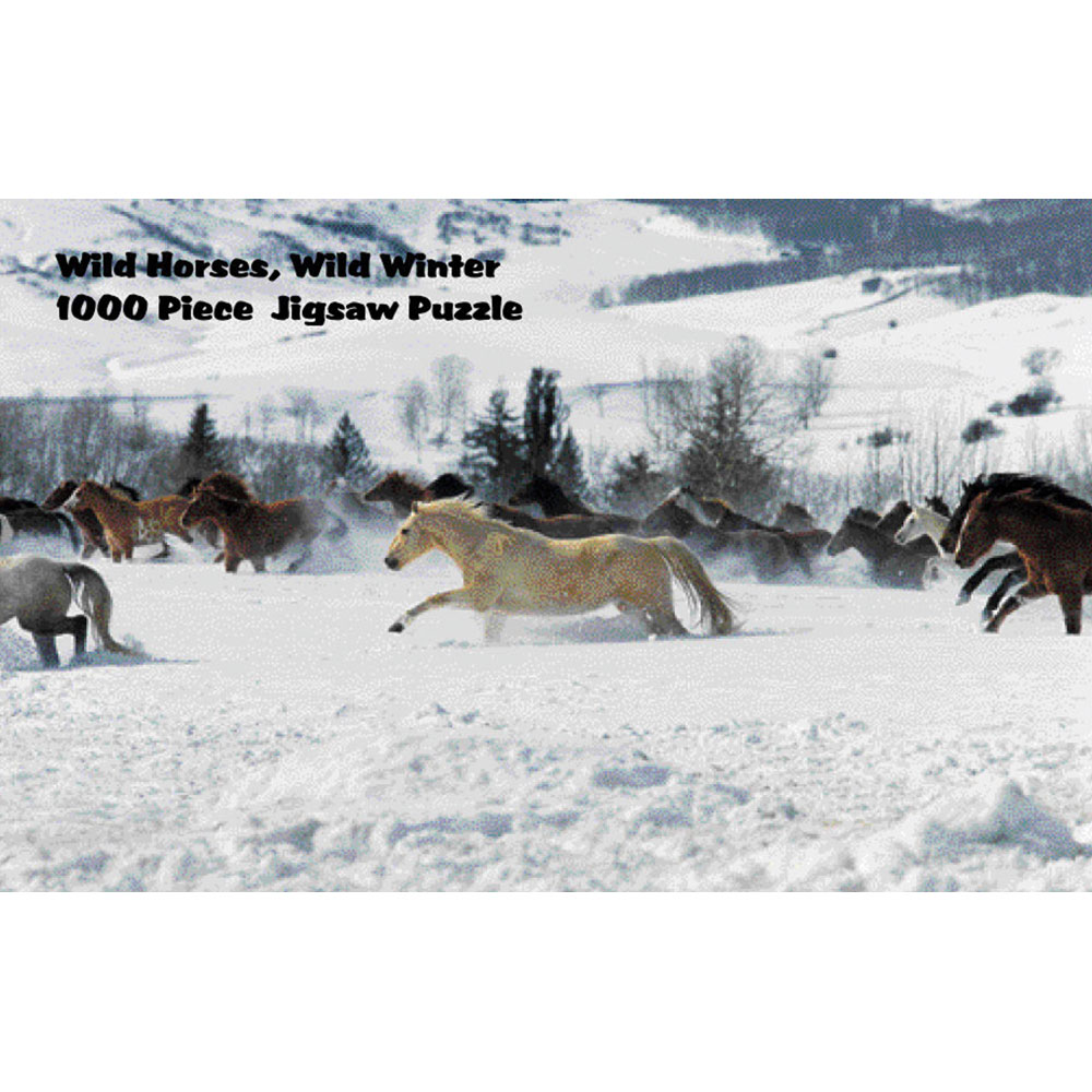 600139 28.8 X 20.25 In. Puzzles - Wild Horses In Winter