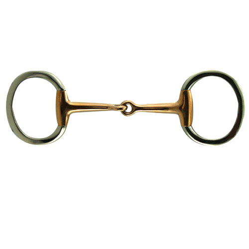 212268 4.75 In. Copper Mouth Flat Ring Eggbutt Snaffle