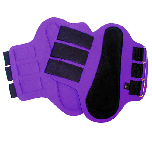 245885 Splint Boots With Black Patches, Purple - Medium