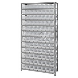 Quantum Storage 1875-103CL Shelf Unit With 96 Bins, Clear