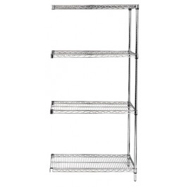 Galvanized Steel Solid Shelving Add On Kits - 18 X 60 X 86 In.