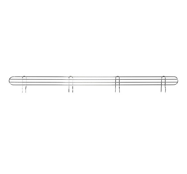 Quantum Storage BL36S 36 in. Wire Shelving Unit Back Ledges - Stainless Steel