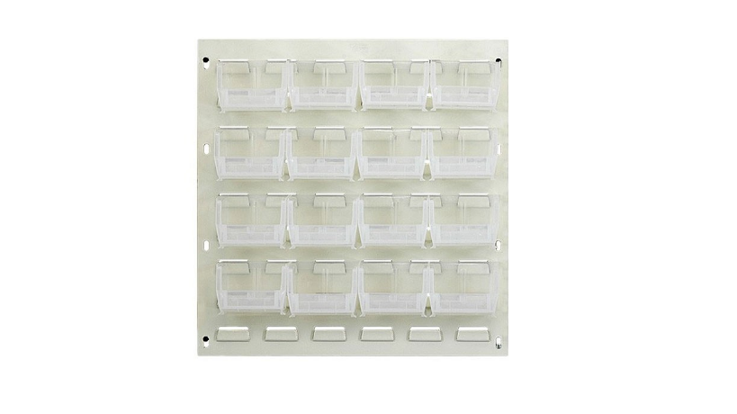 Quantum Storage Qlp-1819hc-210-16cl 18 X 19 In. Hc Louvered Panel With 16 Clear Bins