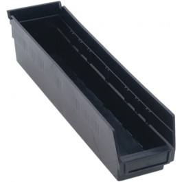 Quantum Storage QSB103CO Black Conductive ESD Plastic Storage Bins - 17.88 x 4.13 x 4 in.