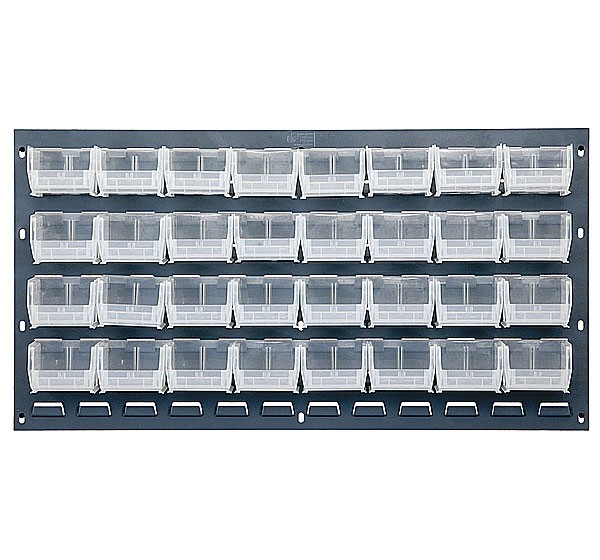 Quantum Storage Qlp-3619hc-210-32cl 36 X 19 In. Louvered Panel With 32 Clear Bins