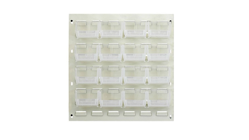 18 X 19 In. Hc Louvered Panel With 16 Clear Bins