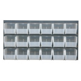 36 X 19 In. Gray Louvered Panel With 32 Bins