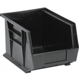 Quantum Storage QUS239BR Black Recycled Plastic Bins - 10.75 x 8.25 x 7 in.