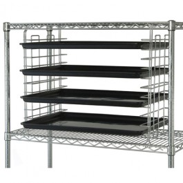 Quantum Storage TS18C Chrome 18 in. Wire Shelving Tray Slide Set
