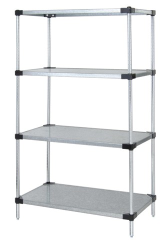 Quantum Storage WR54-1830SG 4-Shelf Galvanized Steel Solid Shelving Unit, 18 x 30 x 54 in.