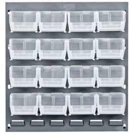 18 X 19 In. Louvered Panel With 16 Clear Bins