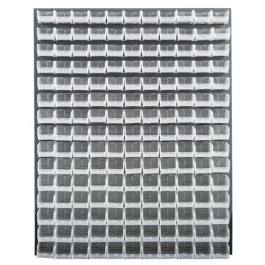 Quantum Storage Qlp-4861-220-165cl 48 X 61 In. Gray Louvered Panel With Plastic Bins