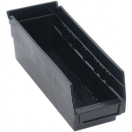 Quantum Storage QSB101CO Black Conductive ESD Plastic Storage Bins - 11.63 x 4.13 x 4 in.