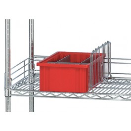 Quantum Storage SL21S Chrome 21 in. Wire Shelving Side Ledge Stainless