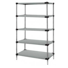 Galvanized Steel Solid 5 Shelf Unit - 21 X 54 X 86 In.