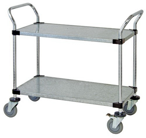 Quantum Storage WRC-1836-2G Solid Shelf Mobile Utility Carts - 18 x 36 in.