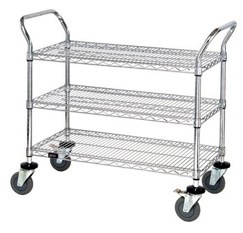 Wire Shelf Mobile Utility Carts - 24 X 42 In.