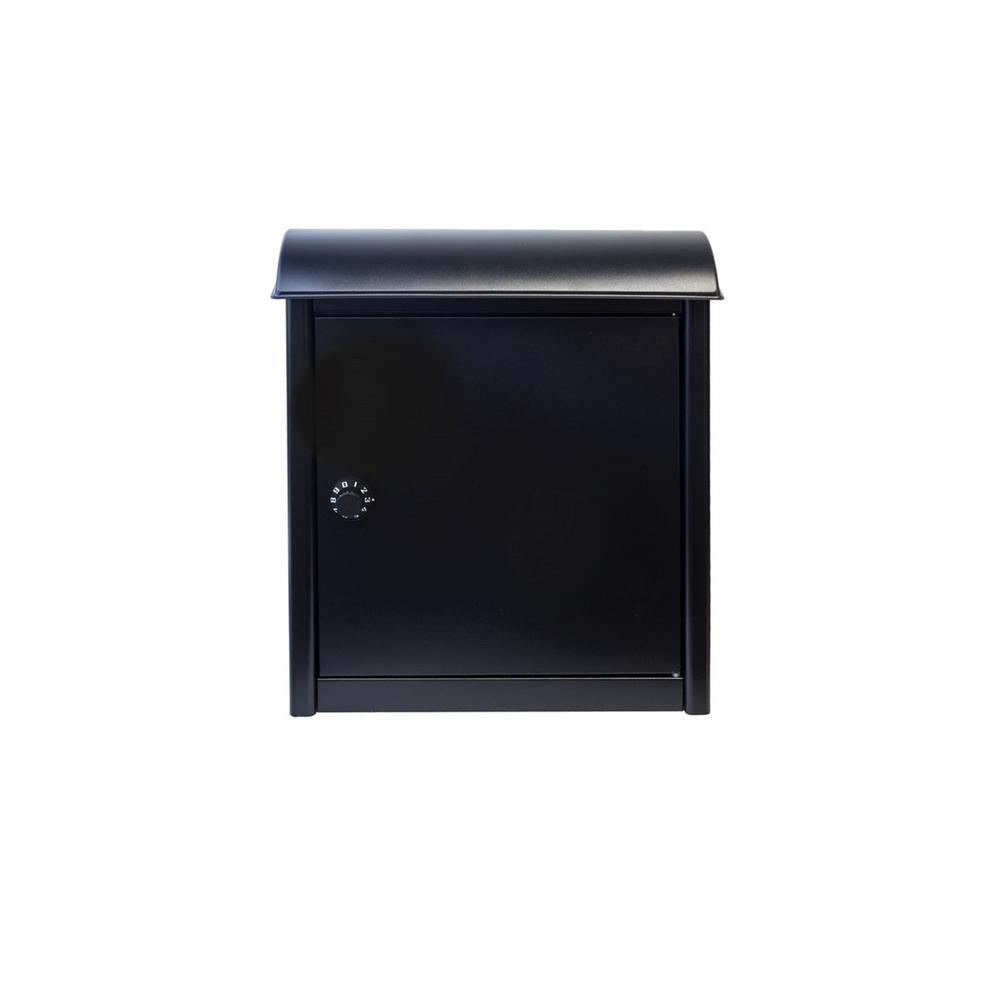 WF-W1701BK Leece Wall Mounted Mailbox with Combo Lock, Black