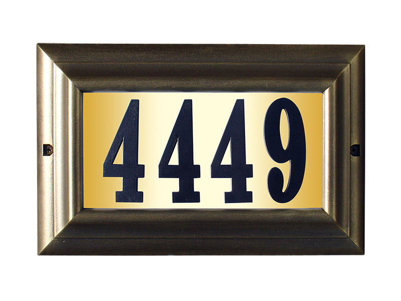 Ltl-1301-fb-pn 15 In. Edgewood Large Do It Yourself Kit Lighted Address Plaque In French Bronze Frame Color