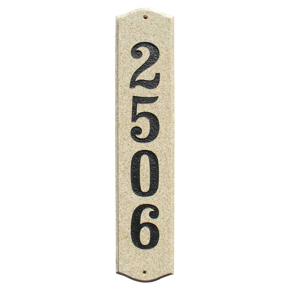 Wex-4719-sp 4.5 In. Wexford Vertical Sand Granite Polished Stone Color Solid Granite Address Plaque