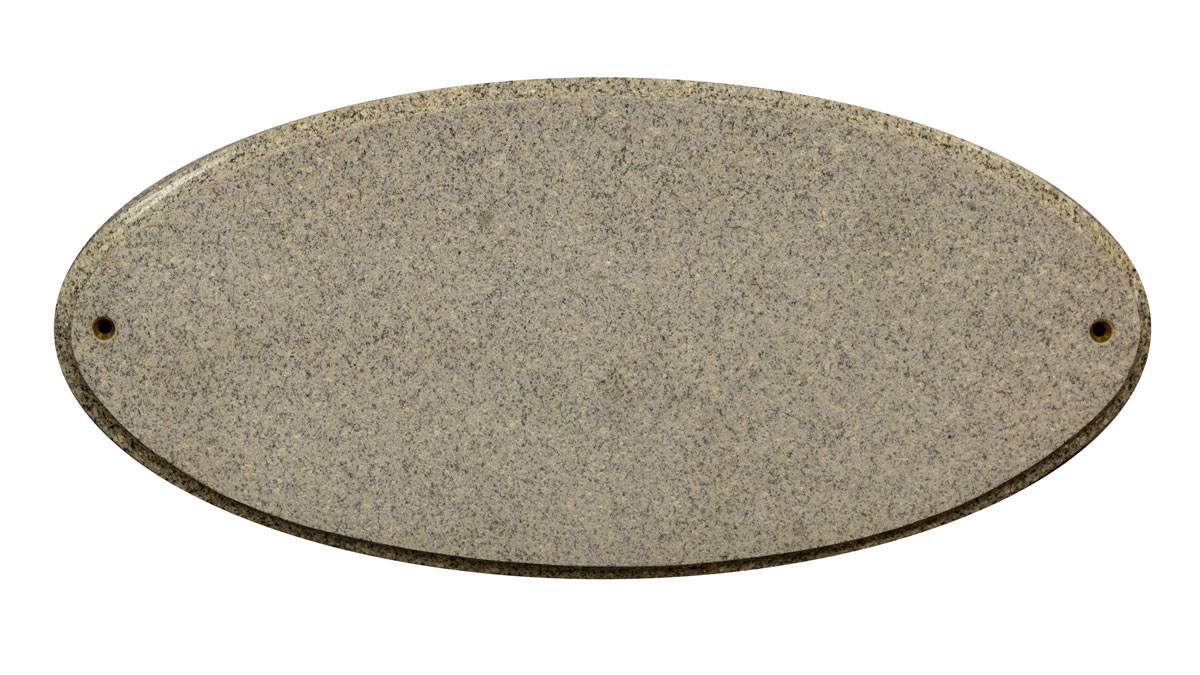 Roc-4701-sn 9 In. Rockport Oval In Sand Granite Natural Stone Color Solid Granite Address Plaque