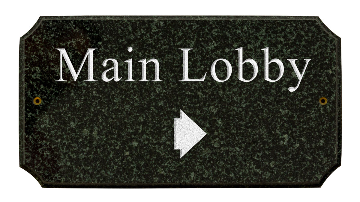 Exe-4702-ep 9 In. Executive Cut Corner Rectangle Emerald Green Polished Stone Color Solid Granite Address Plaque