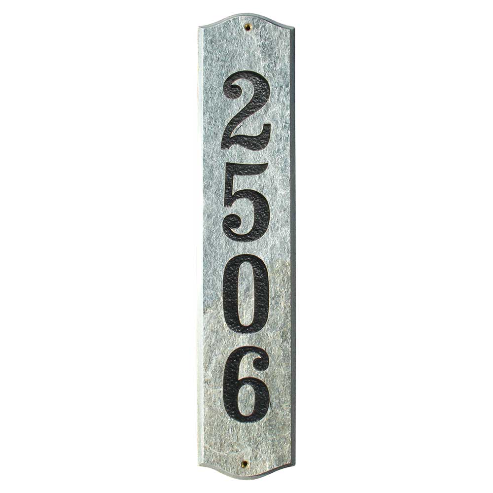 Wex-4719-qz 4.5 In. Wexford Vertical Quartzite Stone Color Solid Granite Address Plaque