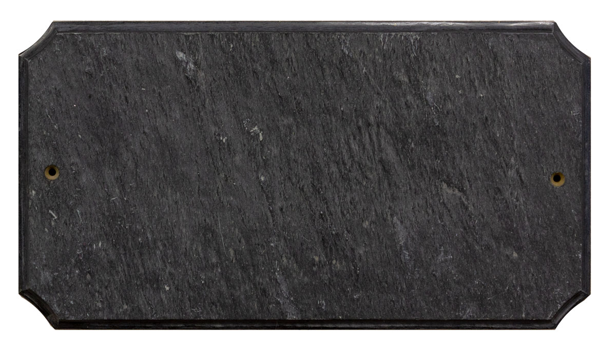 Exe-4702-sl 9 In. Executive Cut Corner Rectangle Slate Stone Color Solid Granite Address Plaque