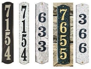 Wex-4719-sl 4.5 In. Wexford Vertical Slate Stone Color Solid Granite Address Plaque