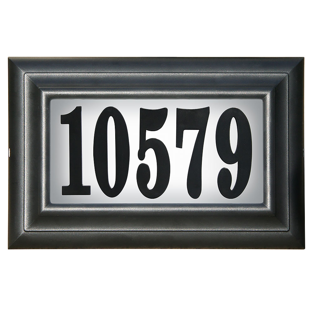 Ltp-1304-led 15 In. Edgewood Classic With Led Lights Do It Yourself Kit Polymer Frame Lighted Address Plaque - Black