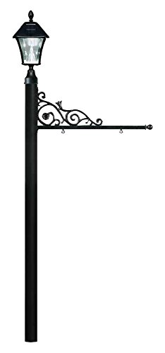 Repst-000-bl-sl 5 In. Prestige Real Estate Sign System With Bayview Solar Lamp, No Base - Black Color