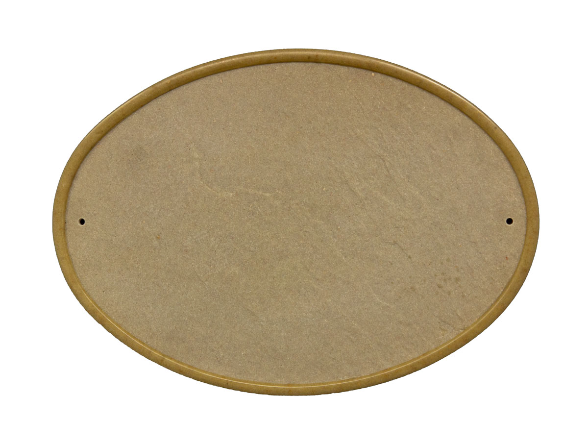 Rig-4911-ss 10 In. Ridgestone Oval Crushed Stone Do It Yourself Kit Address Plaque In Sandstone Color