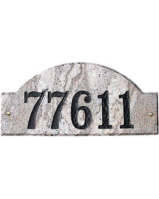 Rid-4703-wg 9 In. Ridgecrest Arch White Granite Natural Stone Color Solid Granite Address Plaque