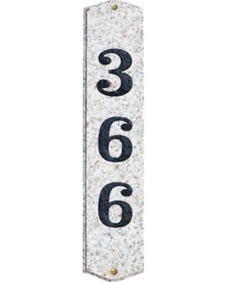 Wex-4719-wg 4.5 In. Wexford Vertical White Granite Natural Stone Color Solid Granite Address Plaque