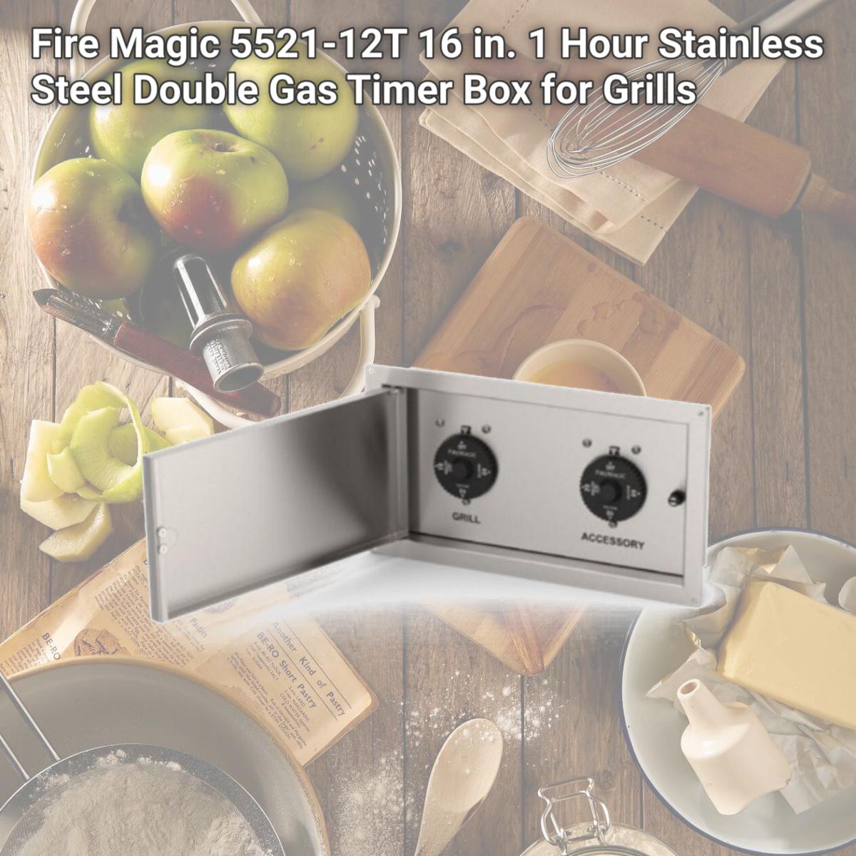 Picture of Fire Magic 5521-12T 16 in. 1 Hour Stainless Steel Double Gas Timer Box for Grills