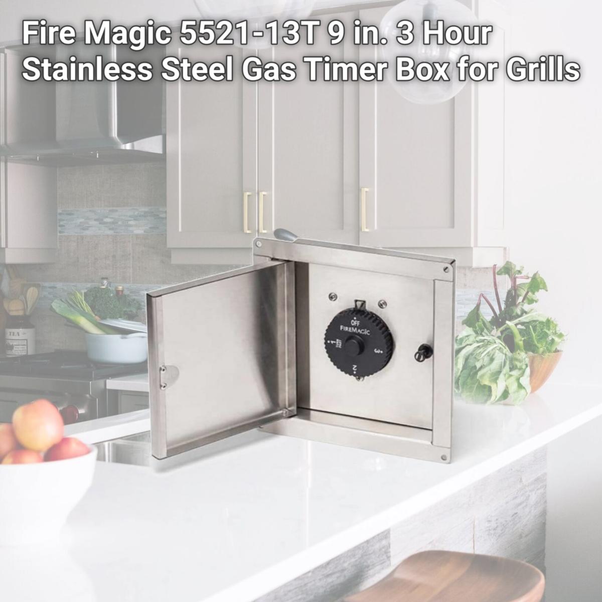 Picture of Fire Magic 5521-13T 9 in. 3 Hour Stainless Steel Gas Timer Box for Grills