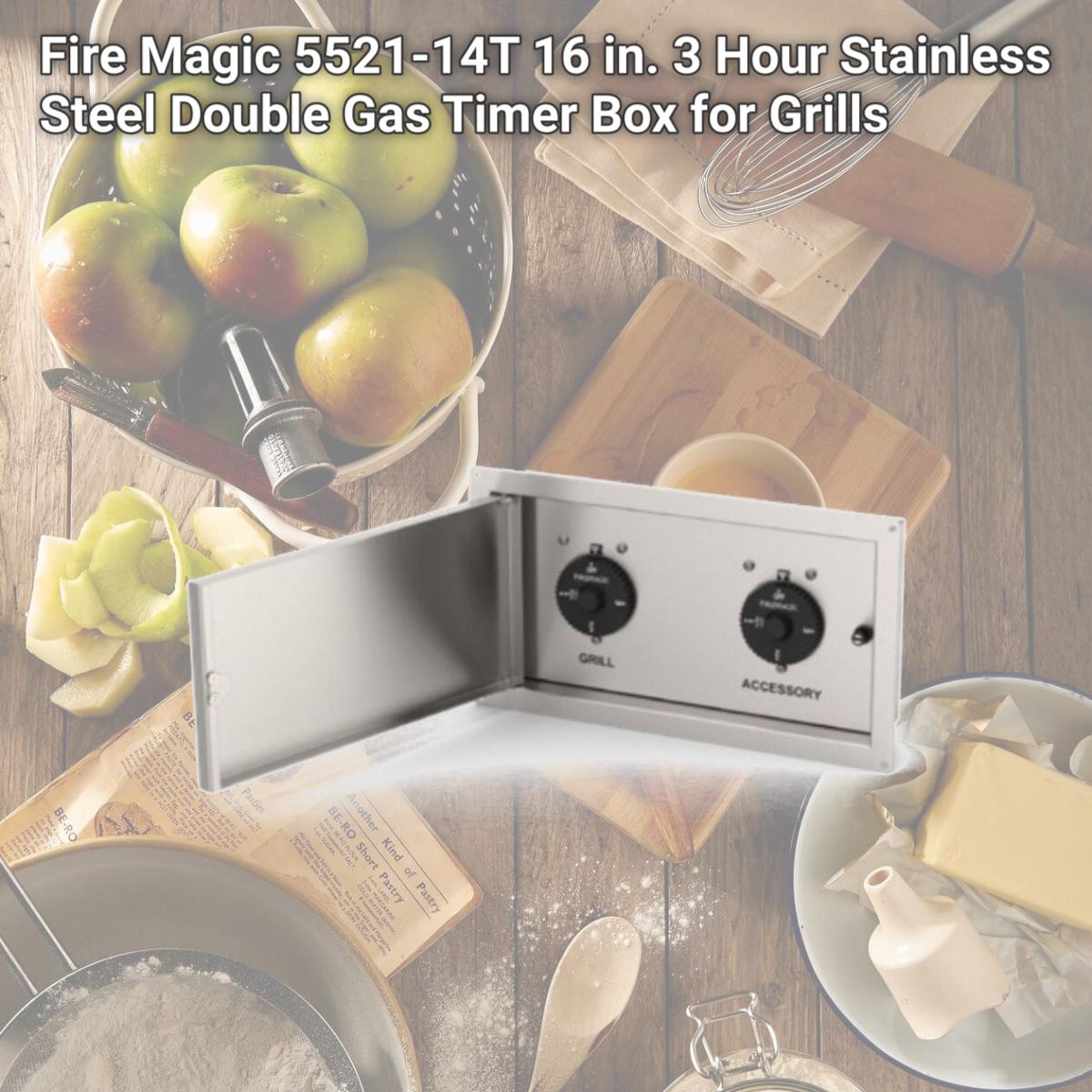 Picture of Fire Magic 5521-14T 16 in. 3 Hour Stainless Steel Double Gas Timer Box for Grills