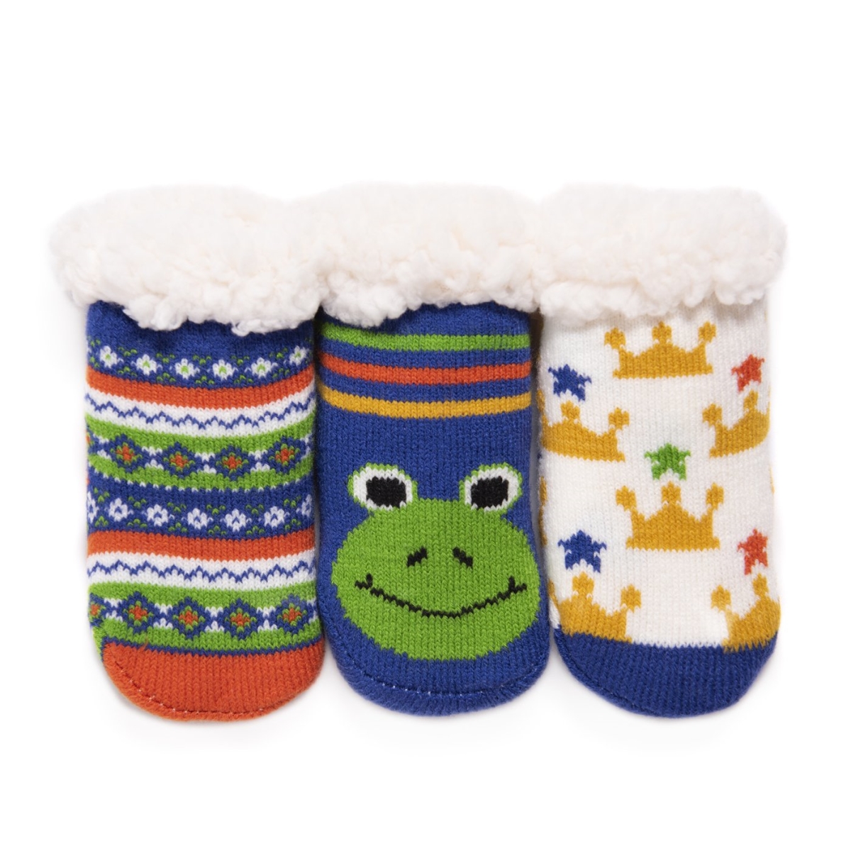 0023012420-inf5 Babys Cabin Socks, Porcelain Blue - Infant 5 - Pack Of 3