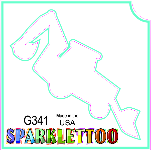 G341-2 1.5 x 2.3 x 2.3 in. 2-Ply Backhoe Design Glitter Tattoo - Pack of 100