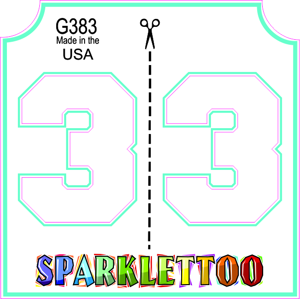 G383 1.5 x 2.3 x 2.3 in. 3-Ply 33 Design Glitter Tattoo - Pack of 100