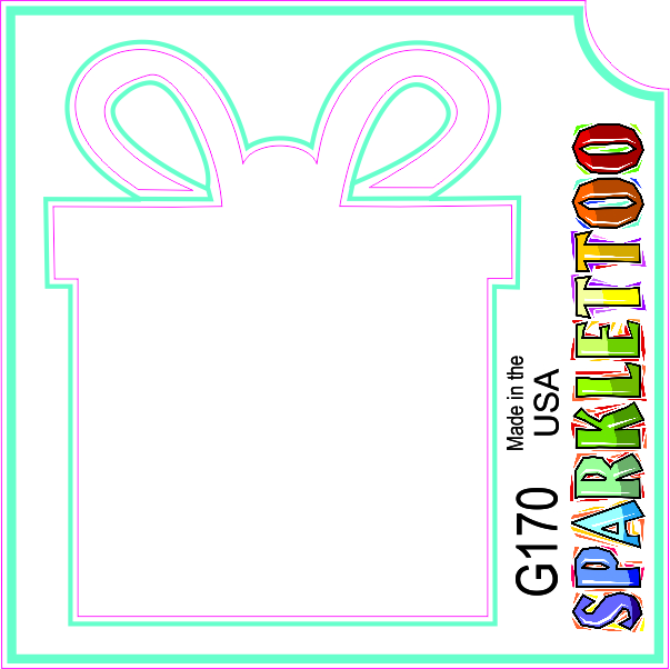 G170-2 1.5 x 2.3 x 2.3 in. 2-Ply Gift Design Glitter Tattoo - Pack of 100