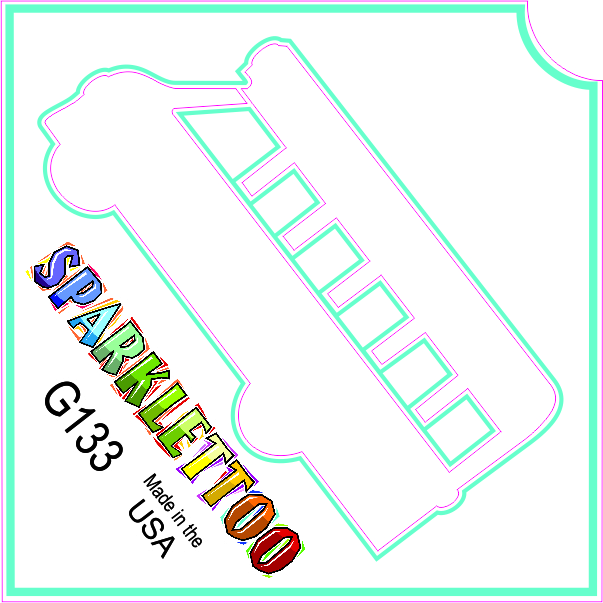 G133-2 1.5 x 2.3 x 2.3 in. 2-Ply School Bus Design Glitter Tattoo - Pack of 100
